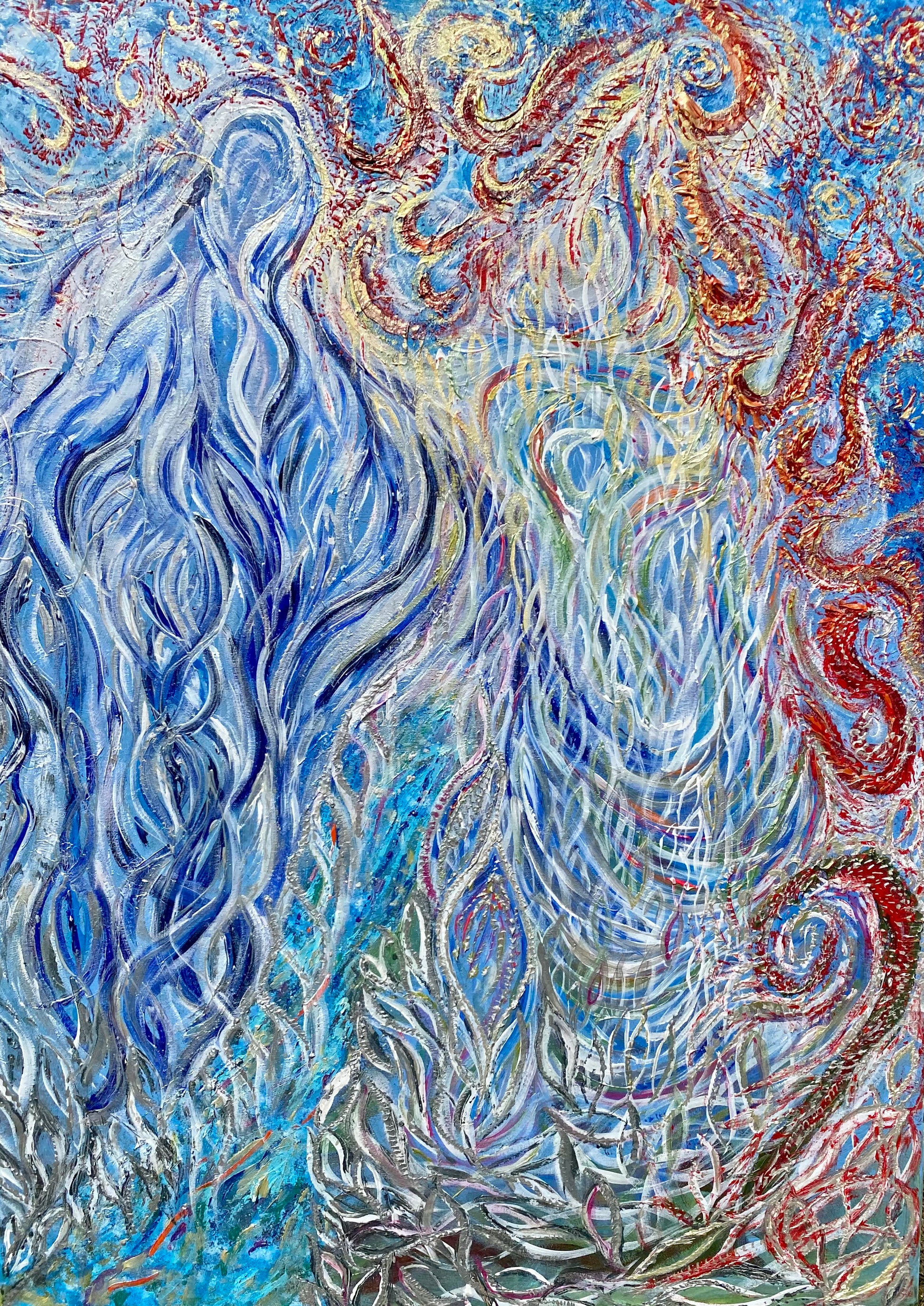 "Master of Water" | Original Artwork by Samantha Anne Studio | Acrylic Paint on Canvas